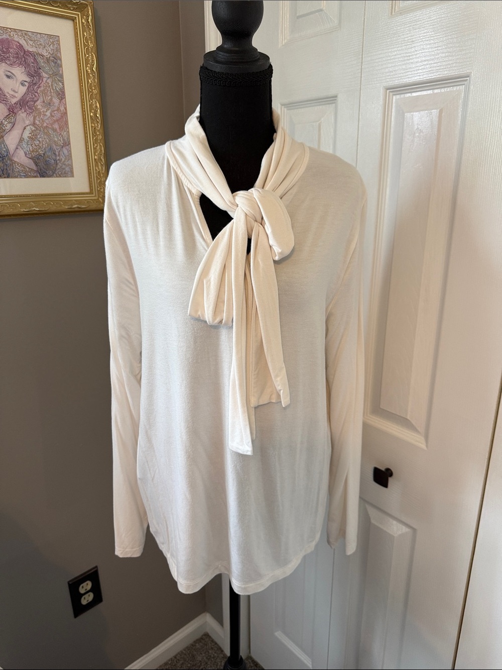 J.Crew Knit Tie-Neck Blouse
